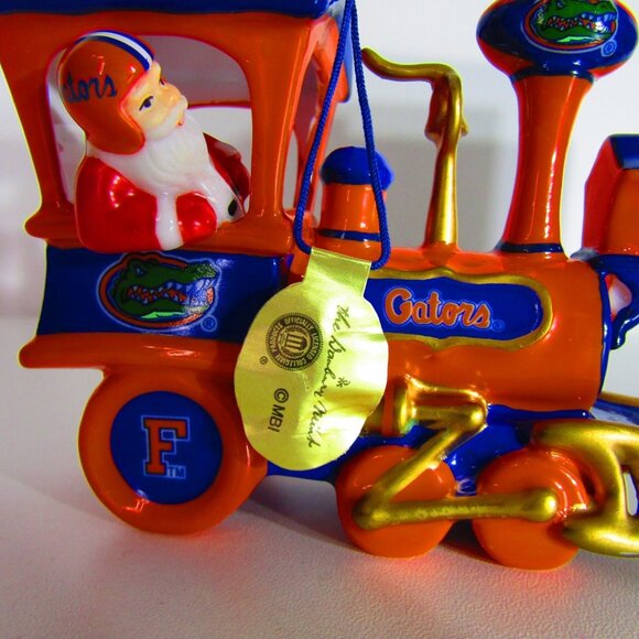 Danbury Mint Florida Gators Victory Train Ornament NCAA Santa Retired 2004 - Picture 9 of 10